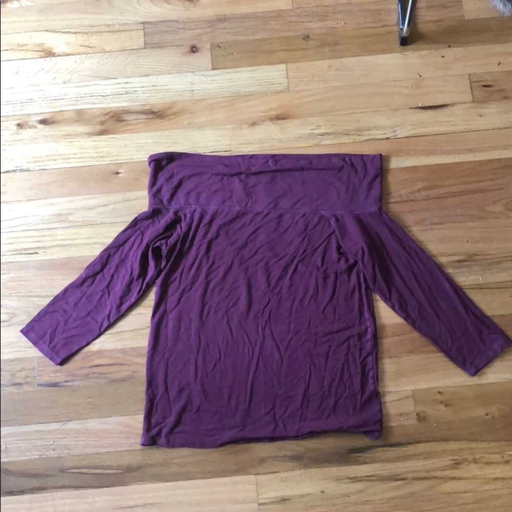 AEO soft and sexy red off the shoulder top,